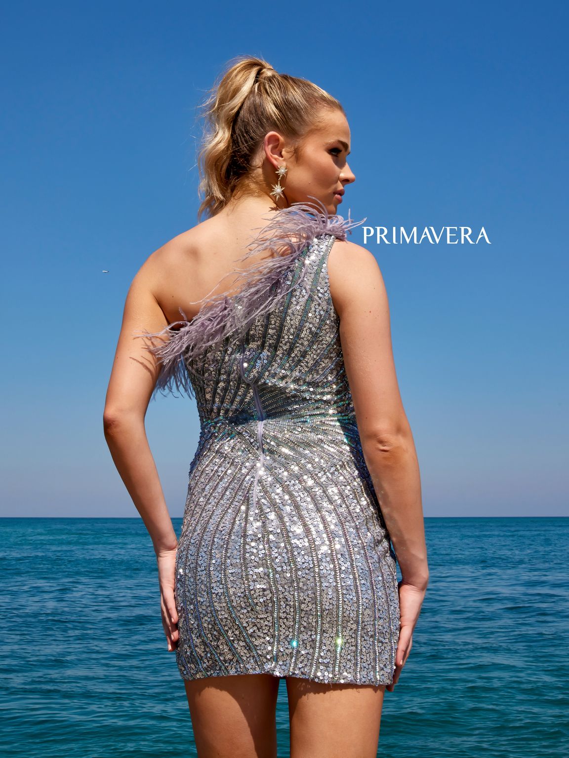 Primavera Couture 4002 One Shoulder Short Homecoming Dress