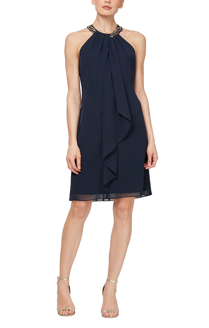 Cocktail Dresses Short Petite Cocktail Dress Navy