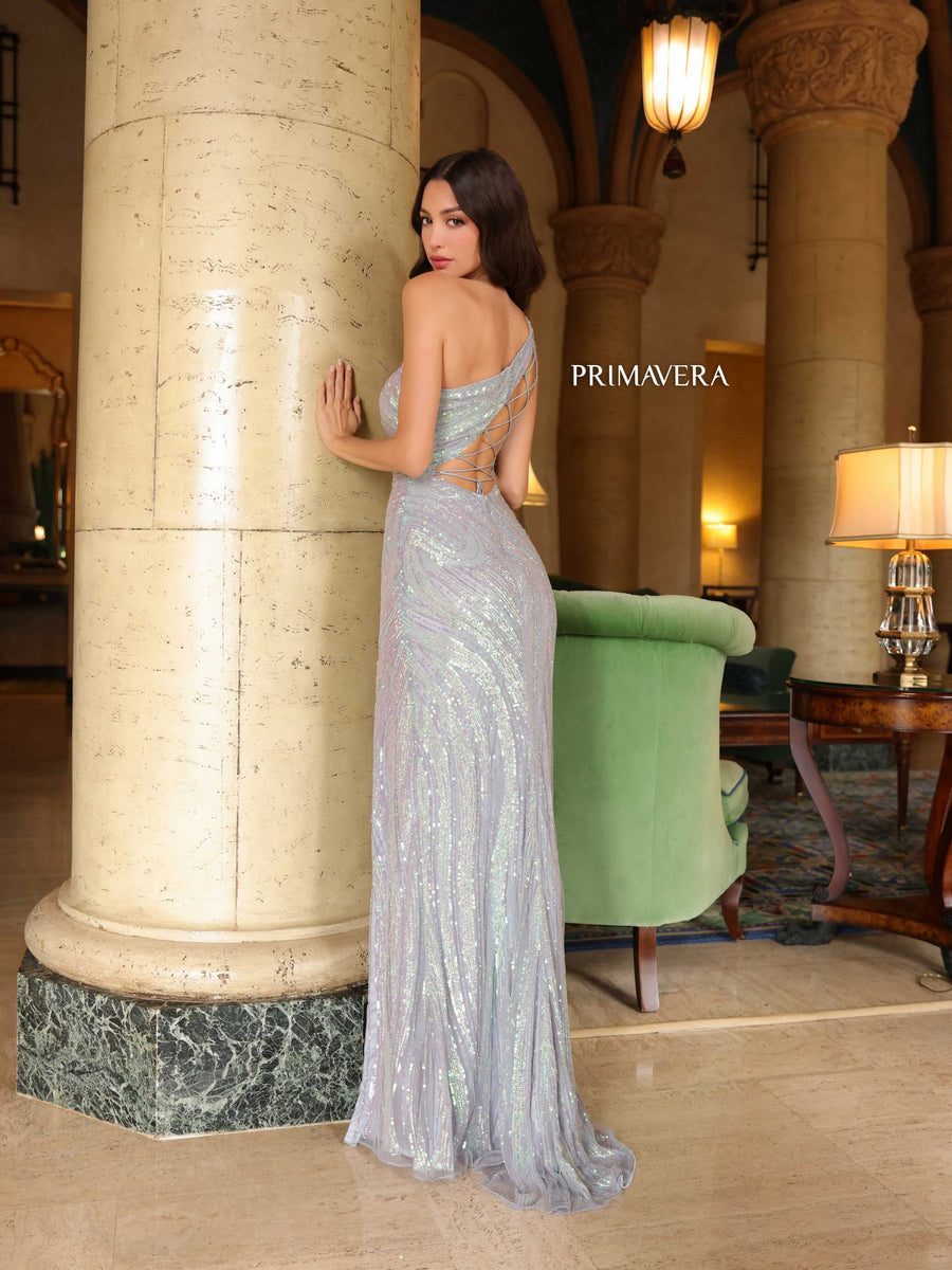 Prom Dresses Long Sequin Fitted Formal Prom Dress Platinum