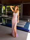 Prom Dresses Formal Prom Beaded Mosaic Long Dress Orchid