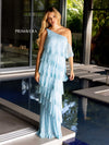 Prom Dresses Formal Ruffle Tiered Prom Long Dress Powder Blue