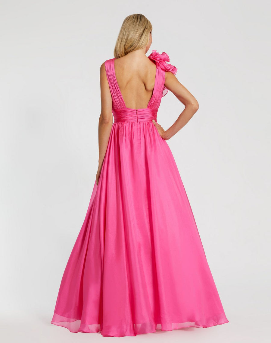 Formal Dresses Prom Long Ruffled Ball Gown Hot Pink