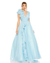 Formal Dresses Prom Long Ruffled Ball Gown Powder Blue