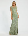 Mother of the Bride Dress Mother of the Bride Long Beaded Gown Sage