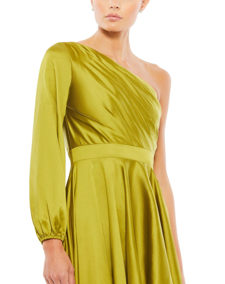 Formal Dresses High Low Flowy Formal Long Prom  Gown Chartreuse