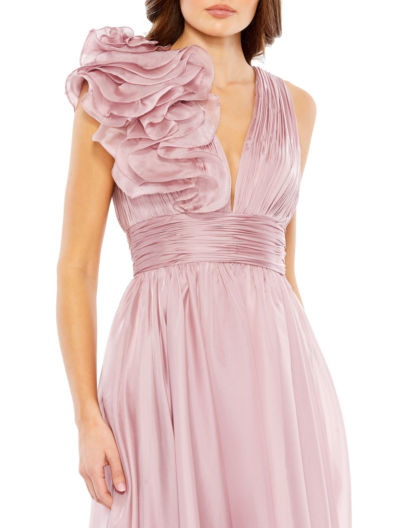 Cocktail Dresses Short Ruffle A Line Cocktail Tea Length Dress Rose