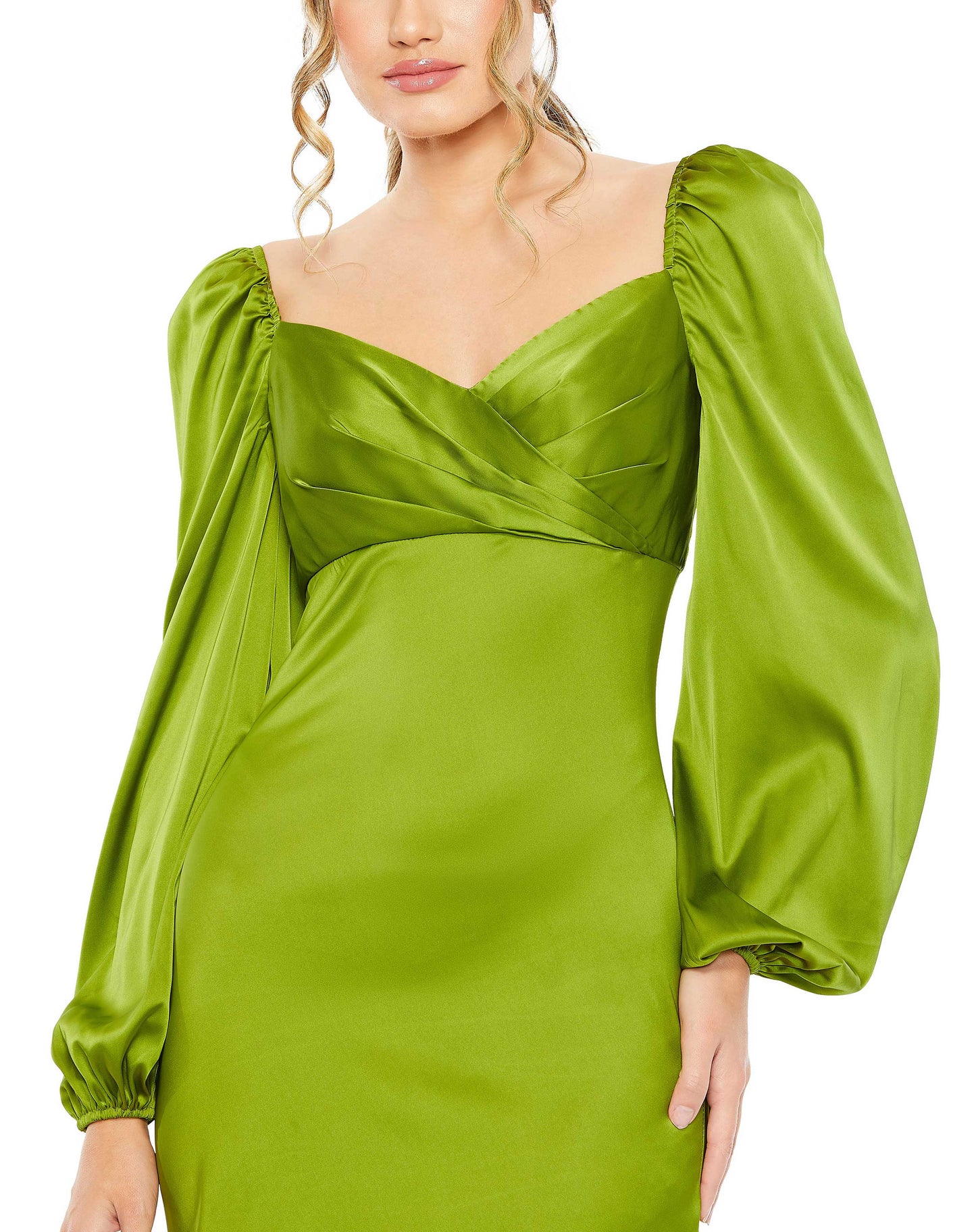 Formal Dresses Formal Prom Long Sleeve Dress Apple Green