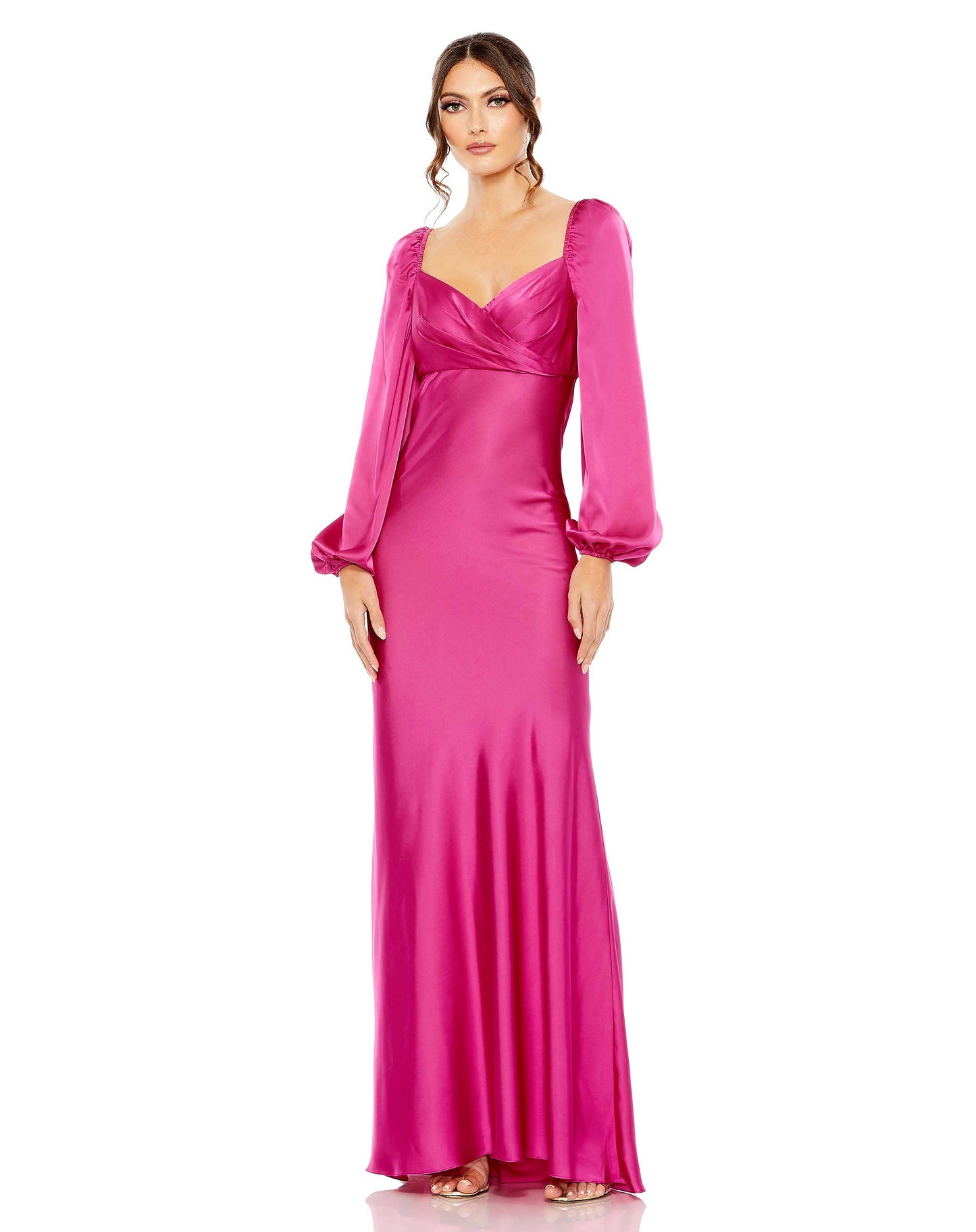 Formal Dresses Formal Prom Long Sleeve Dress Magenta