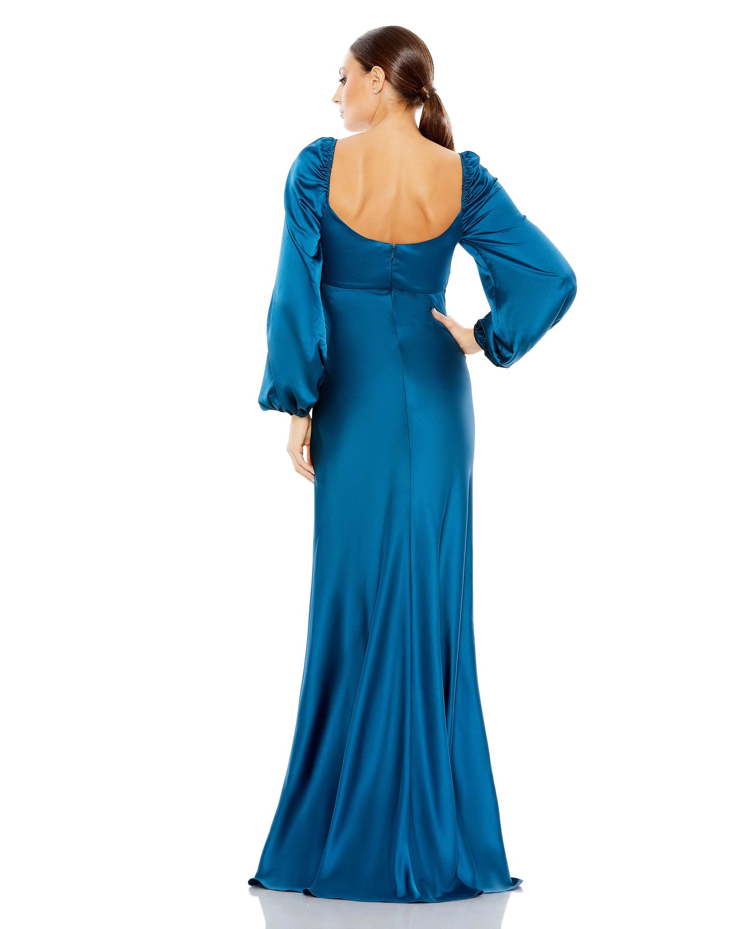 Formal Dresses Formal Prom Long Sleeve Dress Ocean Blue