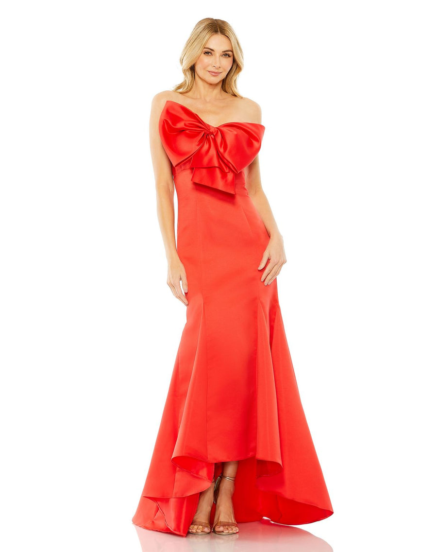 Prom Dresses High Low Strapless Mermaid Prom Dress Red