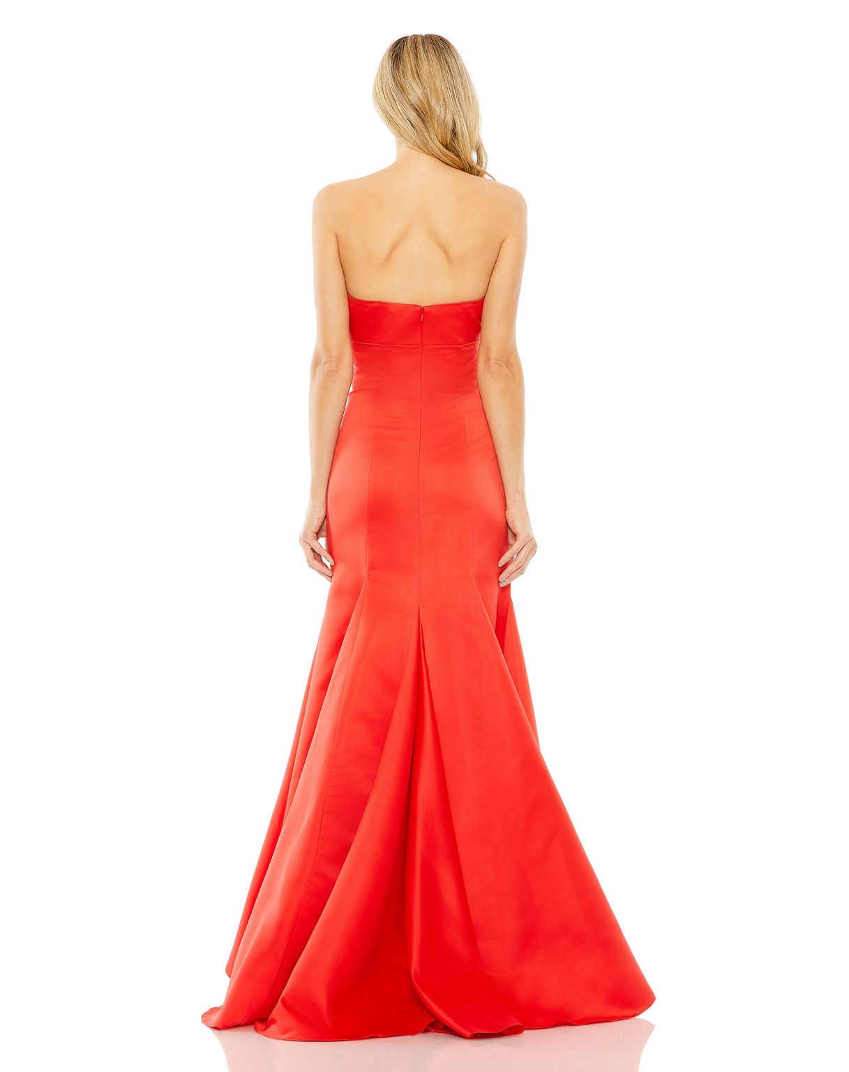 Prom Dresses High Low Strapless Mermaid Prom Dress Red