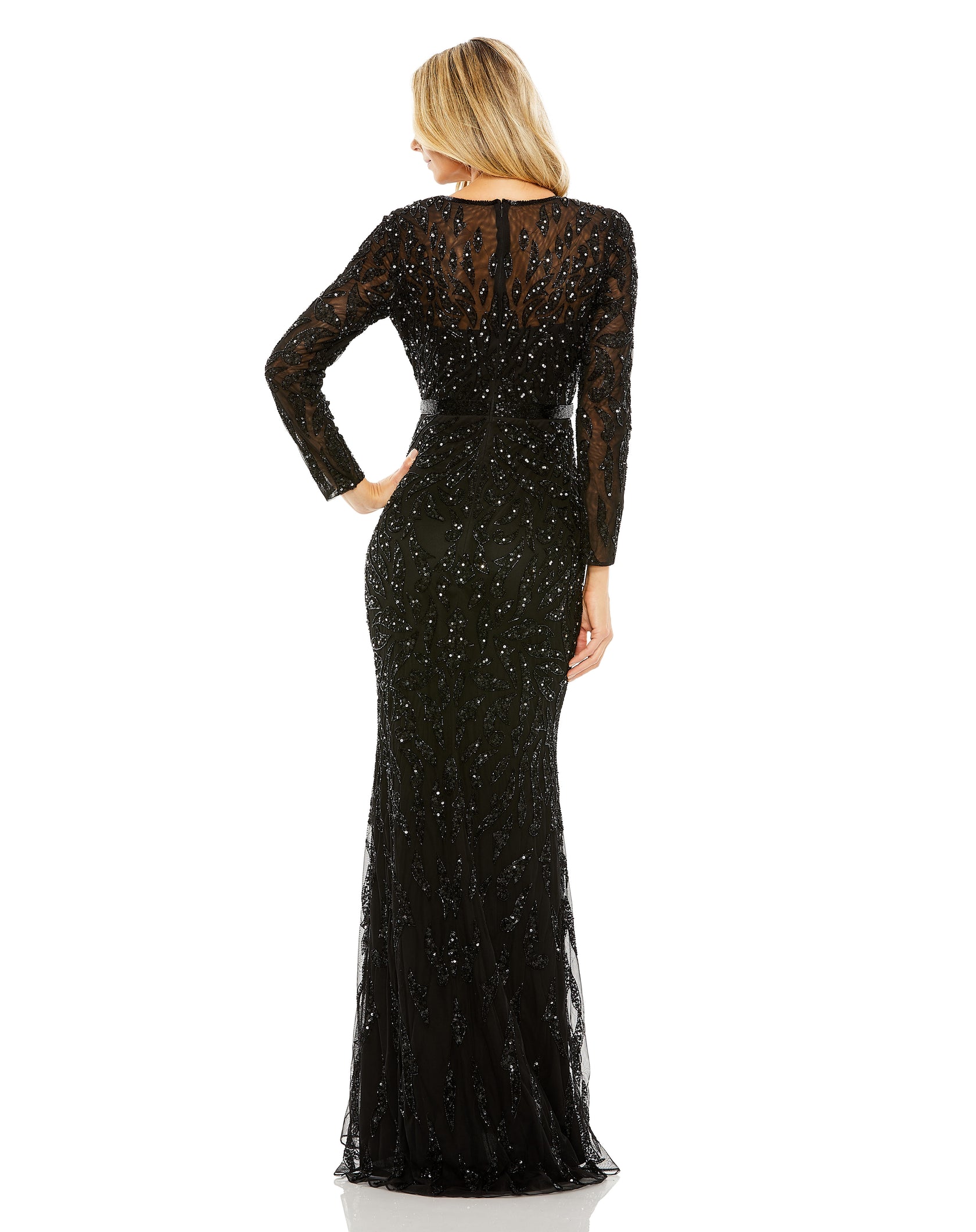Black Mac Duggal 5124 Long Mother of the Bride Dress for $598.0 – The ...