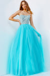 Prom Dresses Prom Long Formal Strapless Ball Gown Aqua