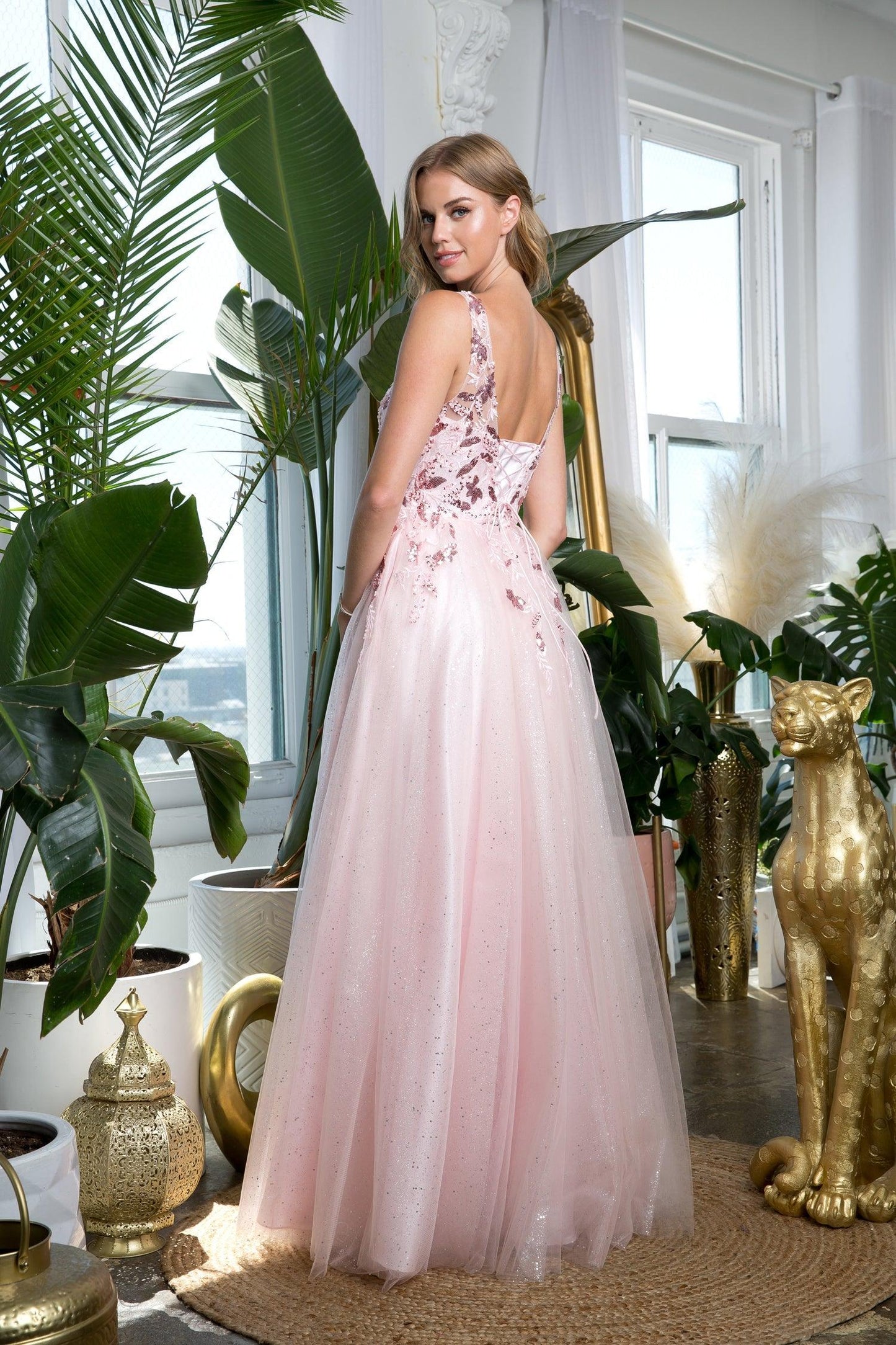 Prom Dresses Long Sleeveless Formal Prom Dress Blush