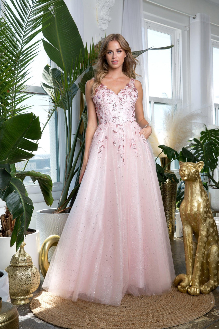 Prom Dresses Long Sleeveless Formal Prom Dress Blush