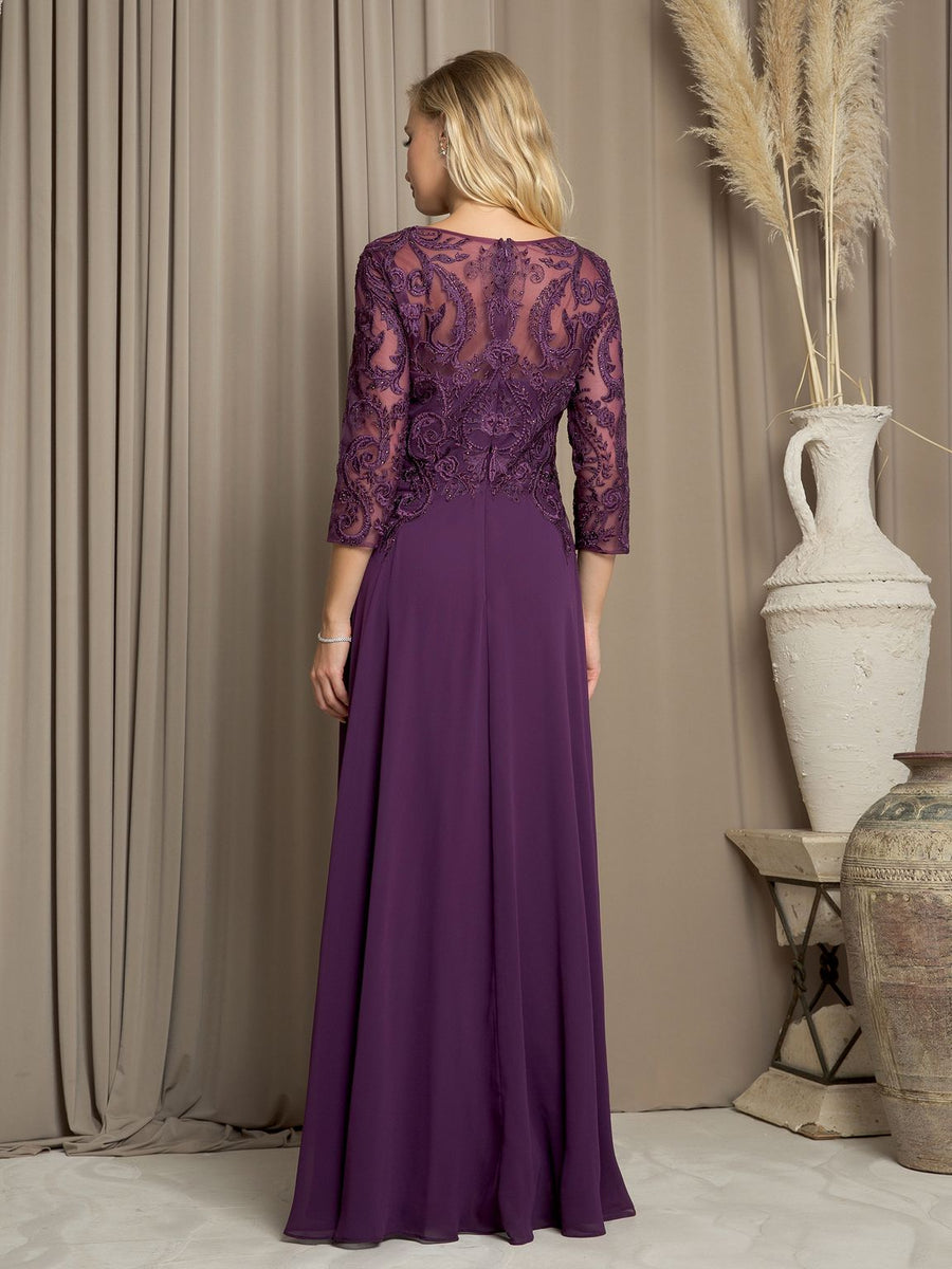 Mother of the Bride Dresses Long Lace Mother of the Bride Dress Plum