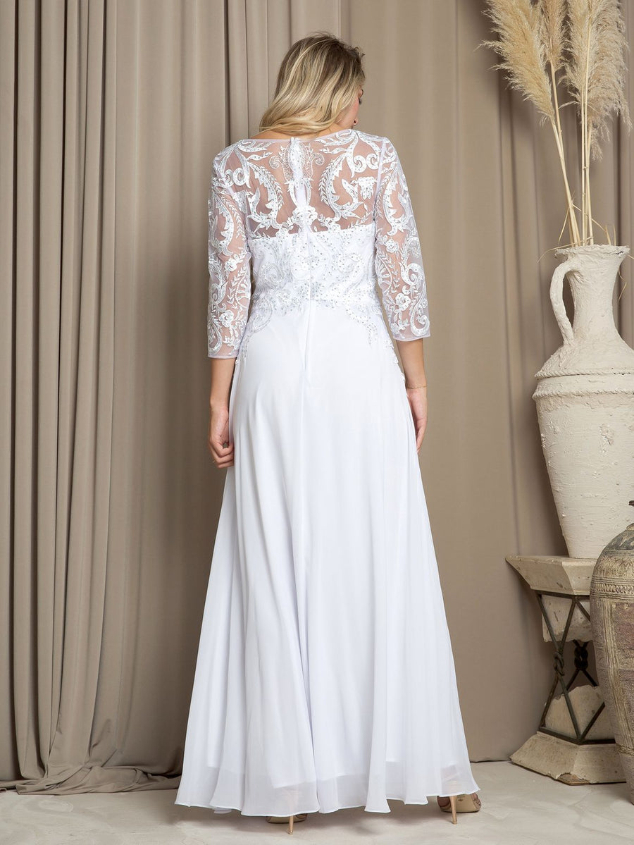 Wedding Dresses Long Lace Wedding Dress White