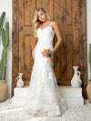 Wedding Dresses Long Bridal Gown Lace Bolero Wedding Dress Off White