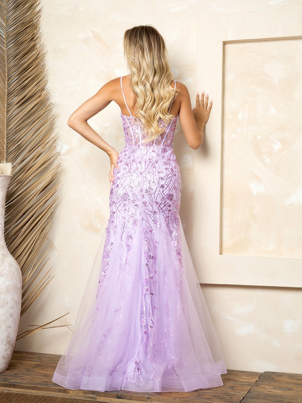 Prom Dresses Long Lace Formal Prom Dress Lilac