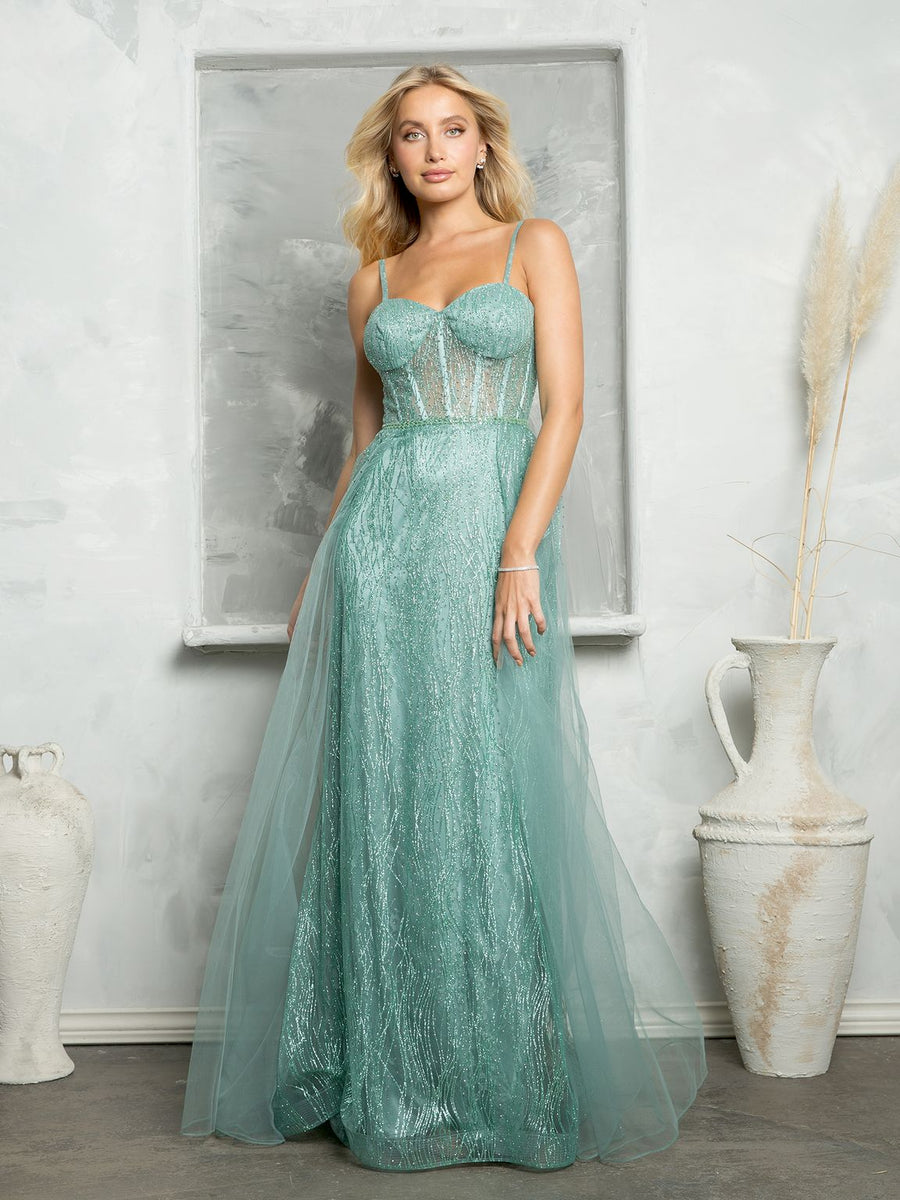 Prom Dresses Long Glitter Formal Prom Dress Sage