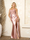 Prom Dresses Formal Fitted Beaded Long Slit Prom Dress Dusty Rose