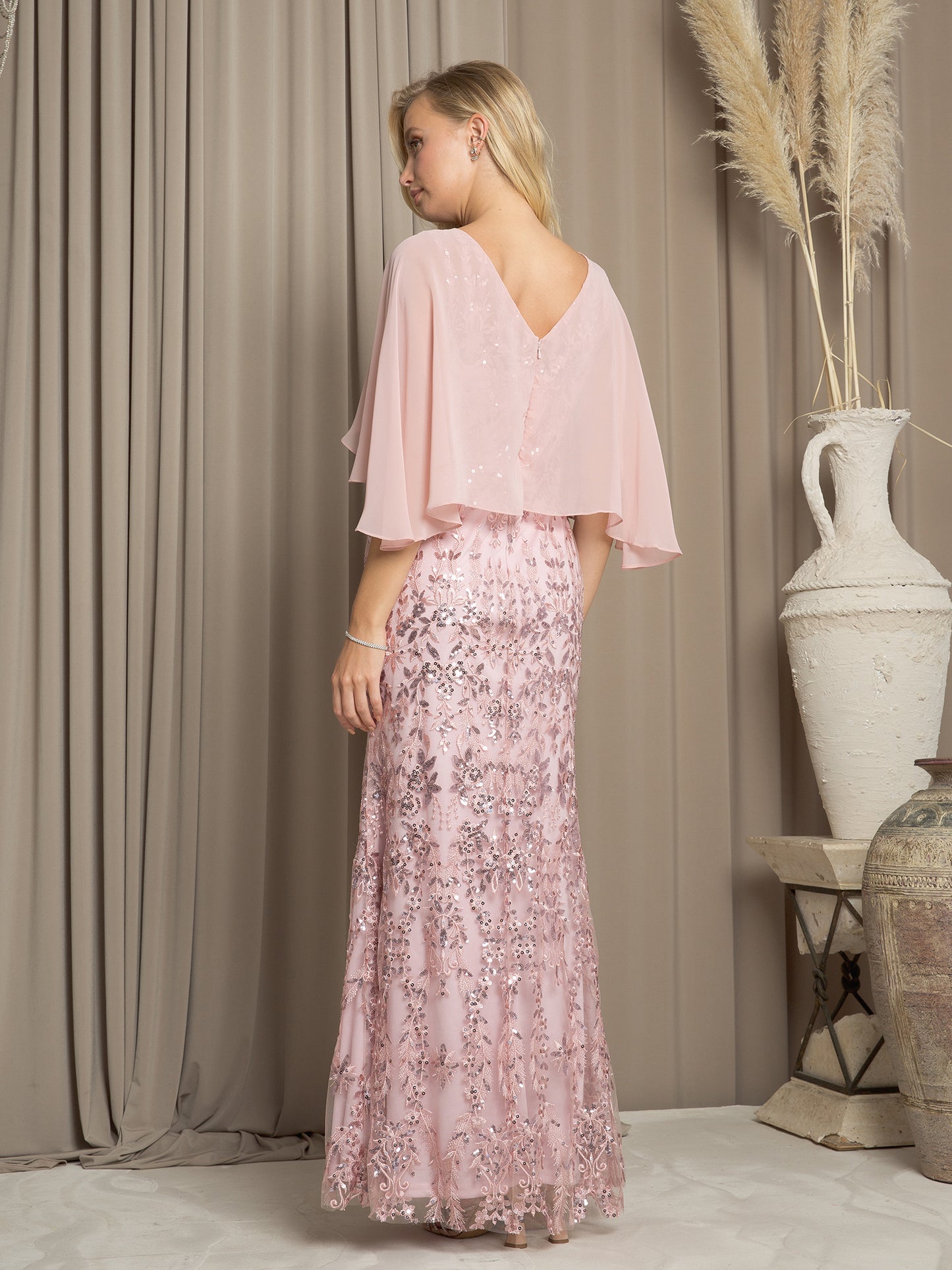 Mother of the Bride Dresses Long Formal Sequin Mother of the Bride Dress Dusty Rose