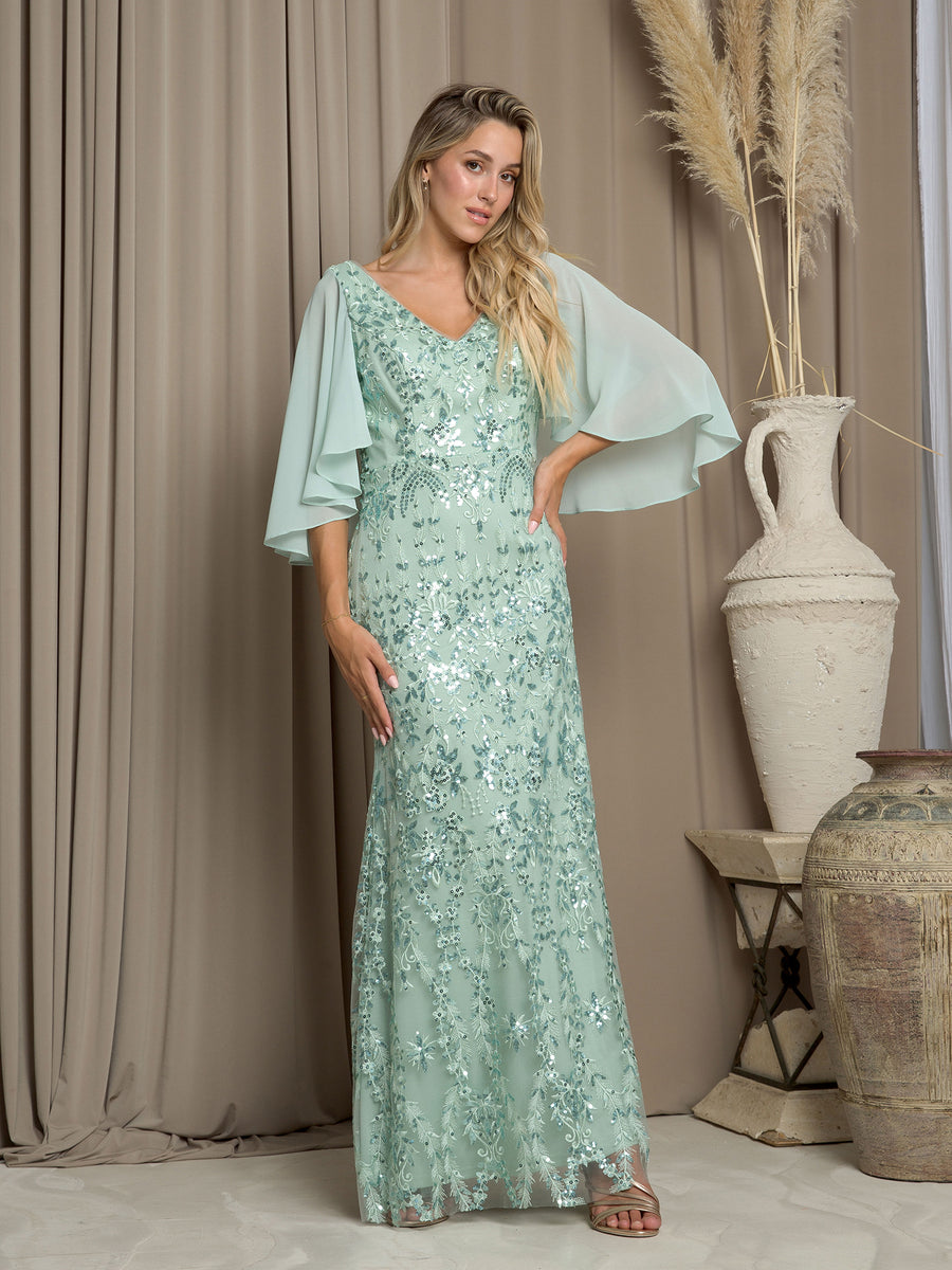 Mother of the Bride Dresses Long Formal Sequin Mother of the Bride Dress Sage