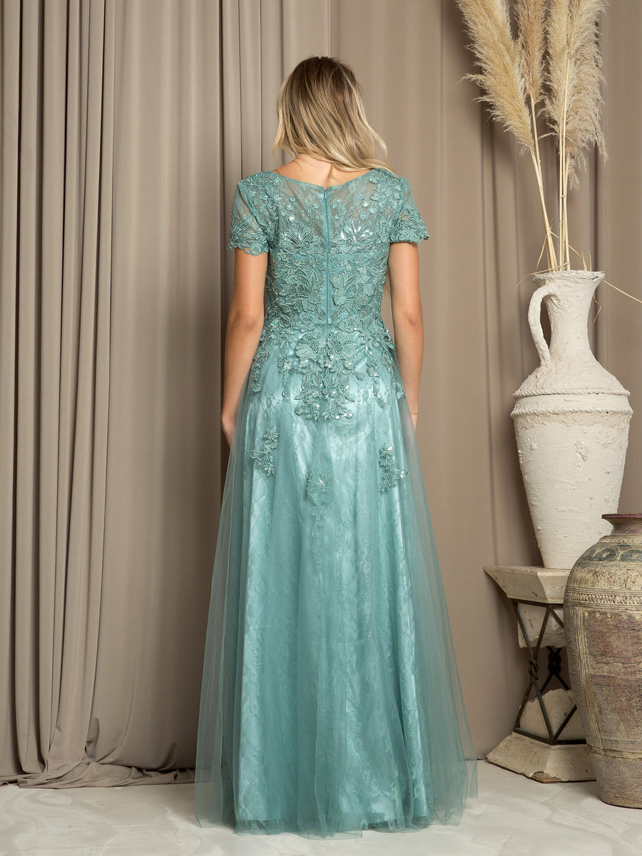 Mother of the Bride Dresses Long Lace A Line Mother of the Bride Dress Sage