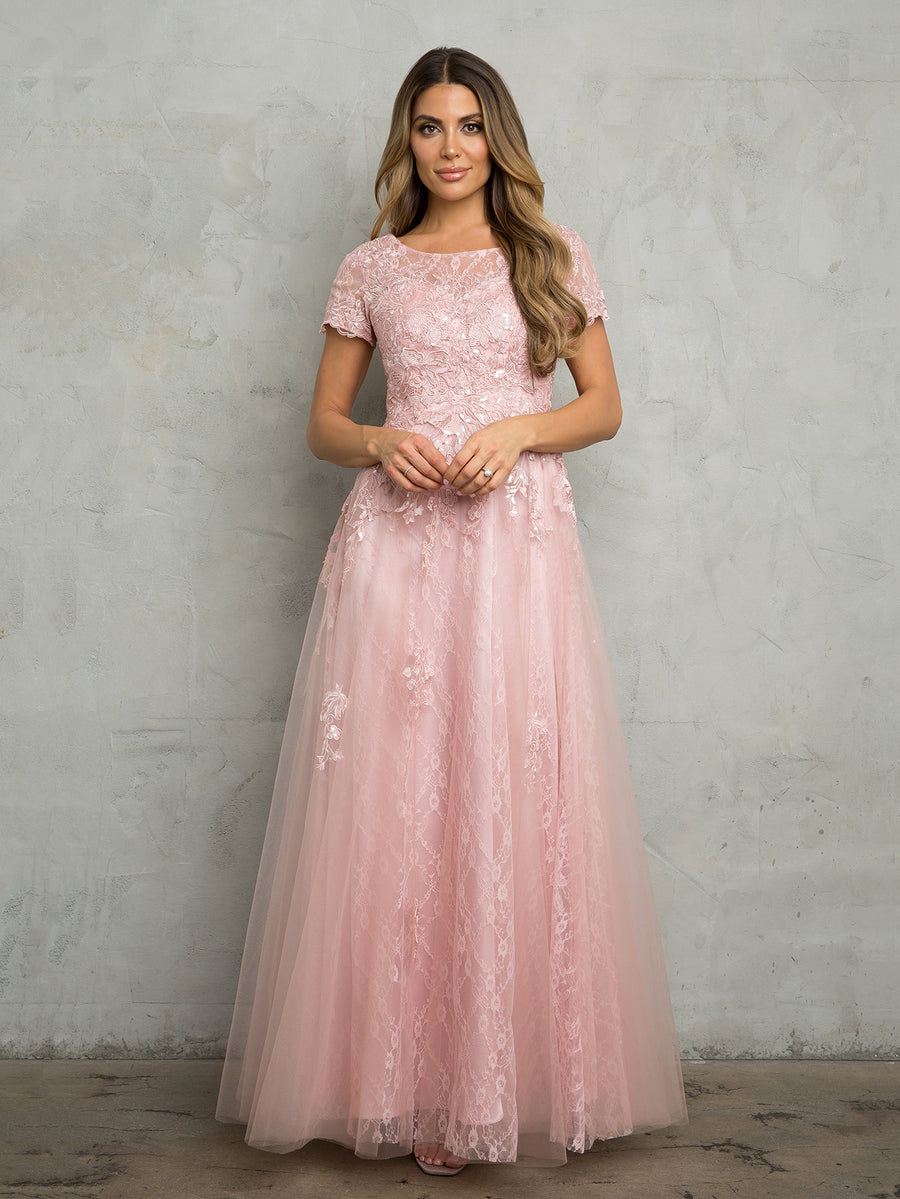 Mother of the Bride Dresses Long Lace A Line Mother of the Bride Dress Dusty Rose