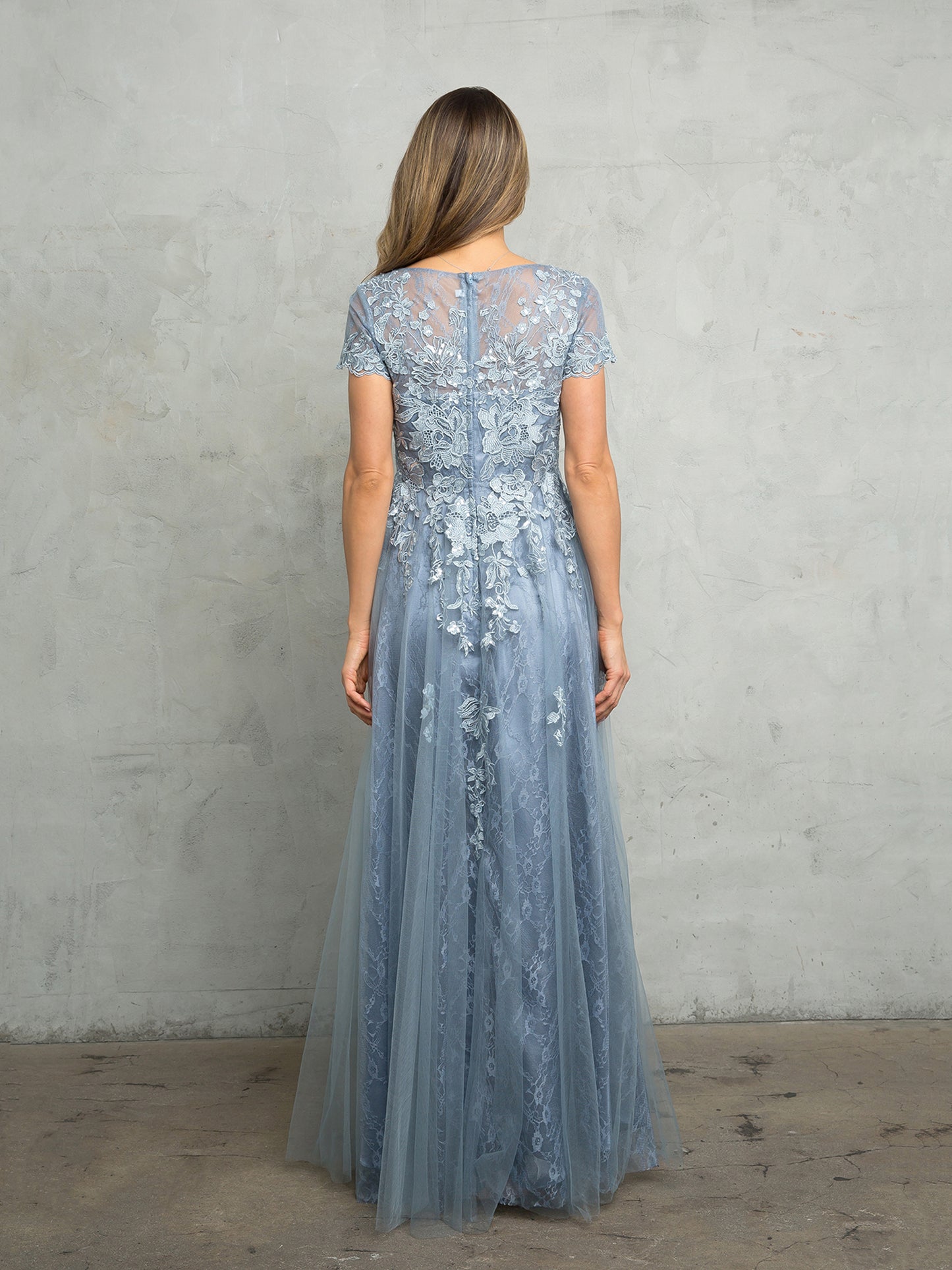 Mother of the Bride Dresses Long Lace A Line Mother of the Bride Dress Dusty Blue