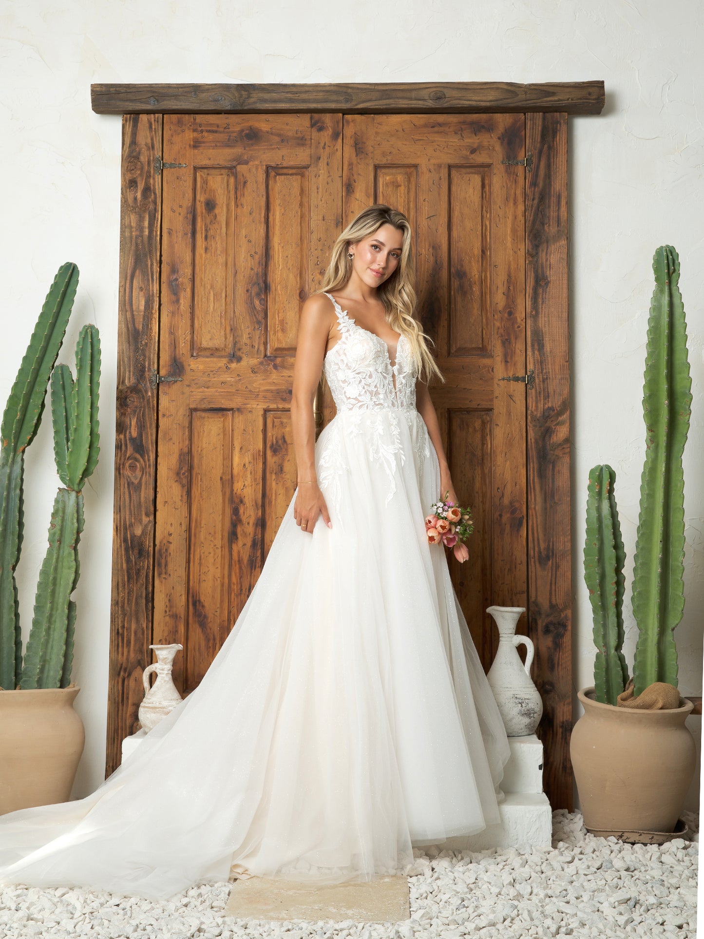 Wedding Dresses Long A Line Glitter Wedding Dress Ivory