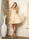 Cocktail Dresses Homecoming Short Glitter Cocktail Dress Champagne