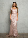 Mother of the Bride Dresses Long Formal Glitter Mother of the Bride Dress Dusty Rose