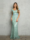 Mother of the Bride Dresses Long Formal Glitter Mother of the Bride Dress Sage