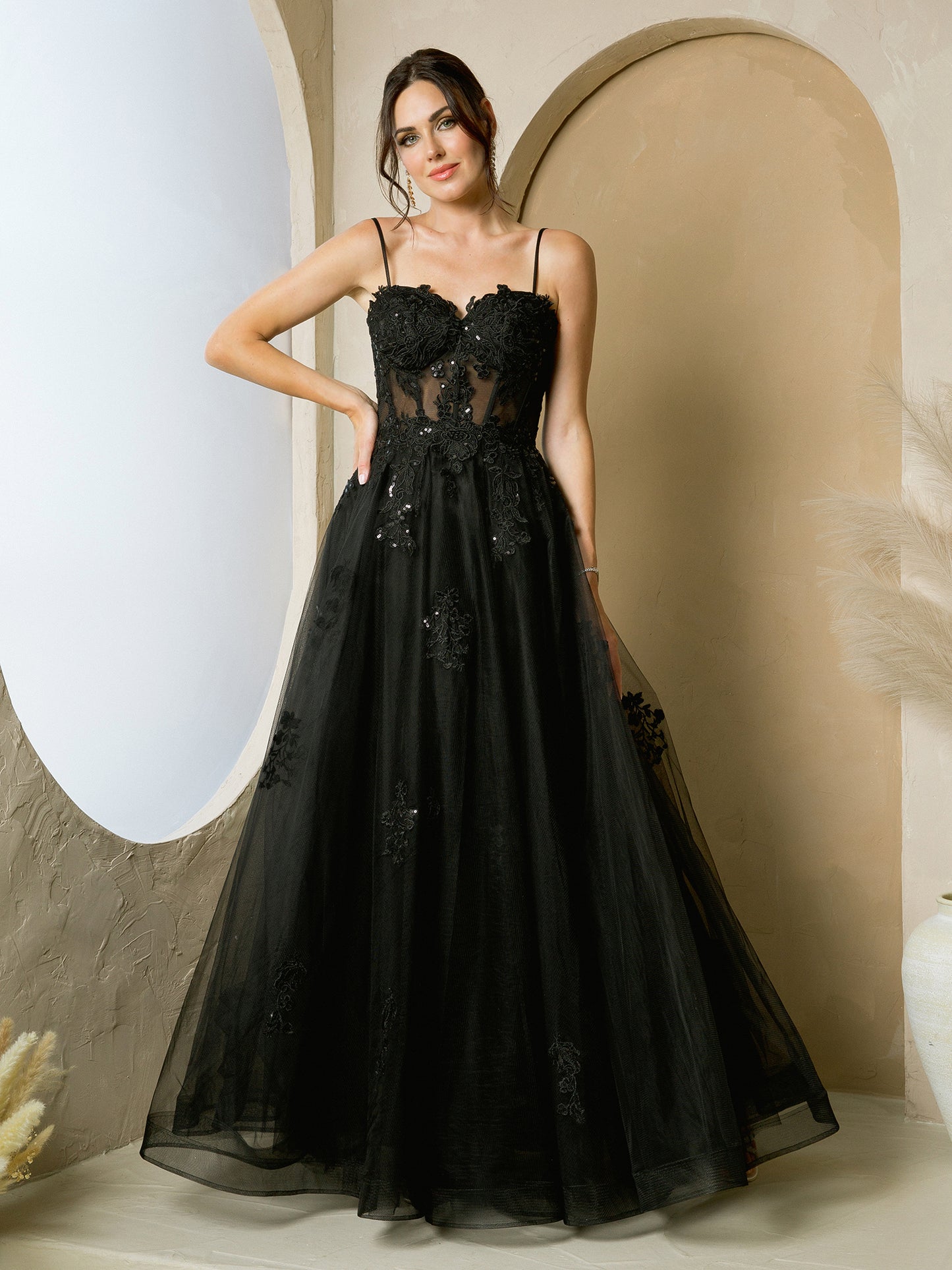 Prom Dresses Long A Line Formal Prom Dress Black