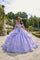 Quinceniera Dresses Long Tiered Sweet 16 Quinceanera Dress Lilac/Multi