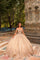 Quinceniera Dresses Quinceanera Dress Long Detachable Hooded Cape Glitter Ball Gown Gold