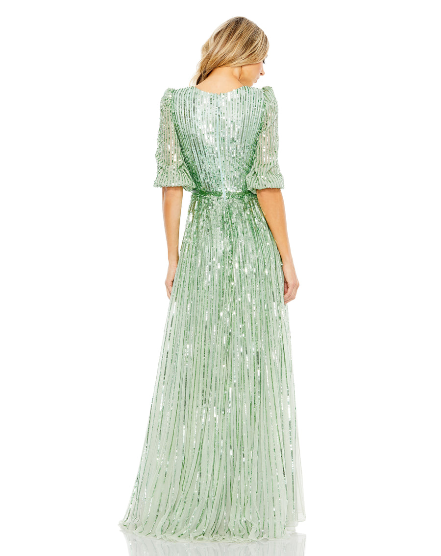 Mac Duggal 5509 Mother of the Bride Long Dress Sage