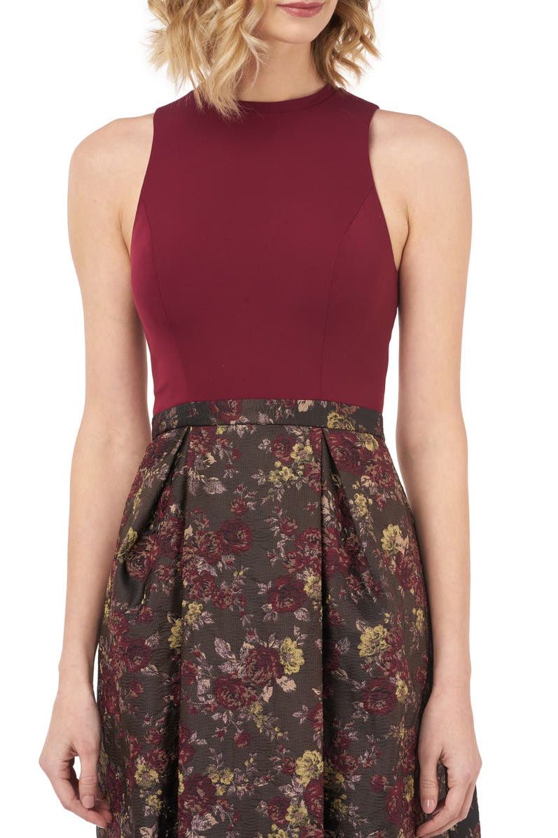 Formal Dresses Long Floral Print Formal dress BURGANDY MULTI