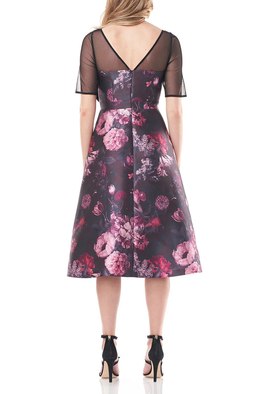 Cocktail Dresses Floral Print Cocktail Midi Dress DEEP PORT