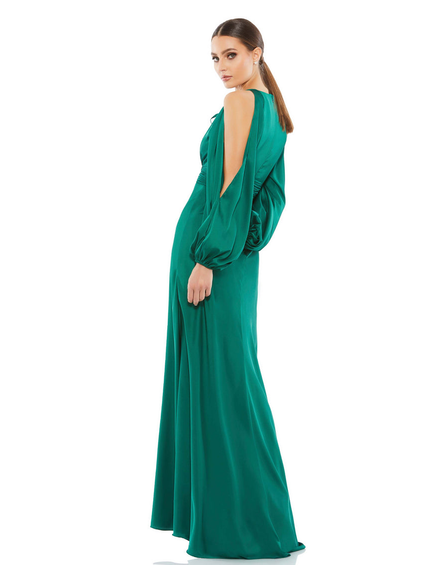 Formal Dresses Long Sleeve Formal Prom Keyhole Dress Emerald