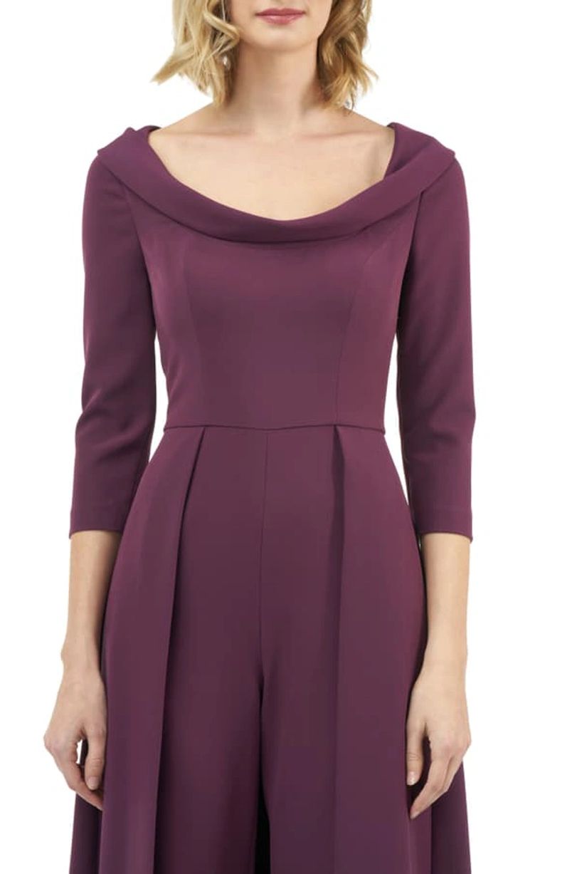 Jumpsuit Long 3/4 Sleeve Jumpsuit Formal PLUM