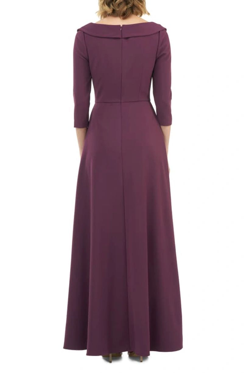 Jumpsuit Long 3/4 Sleeve Jumpsuit Formal PLUM