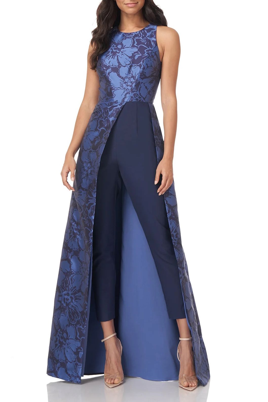 Jumpsuit Sleeveless Two Tone Formal Jumpsuit MEDITERRANEAN BLUE TWILIGHT