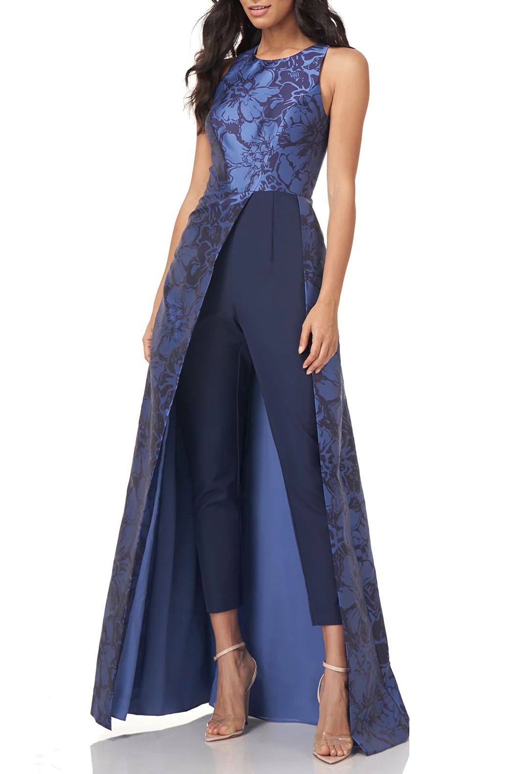 Jumpsuit Sleeveless Two Tone Formal Jumpsuit MEDITERRANEAN BLUE TWILIGHT