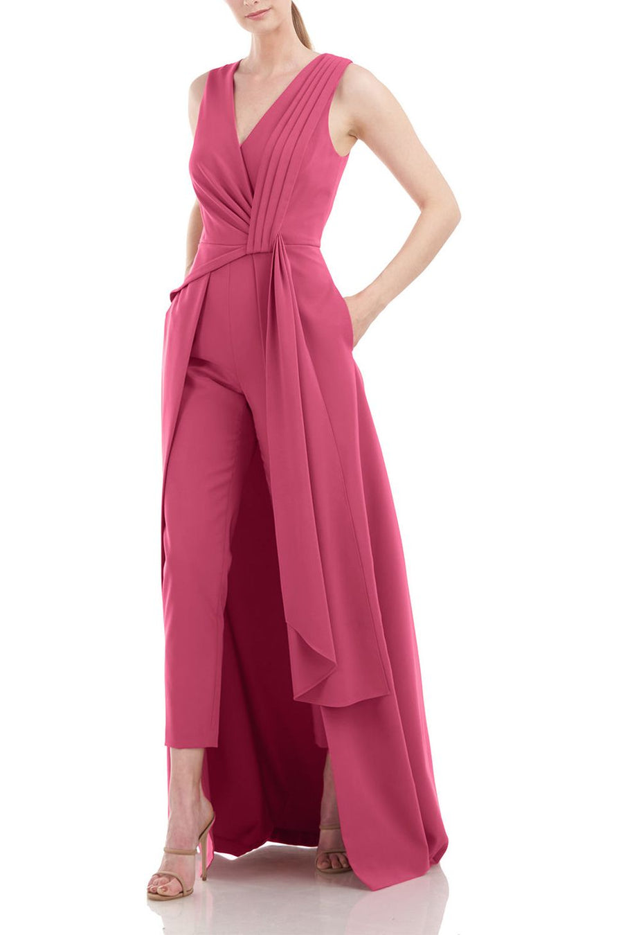 Jumpsuit Long Sleeveless Pleated Formal Jumpsuit BERRY SORBET