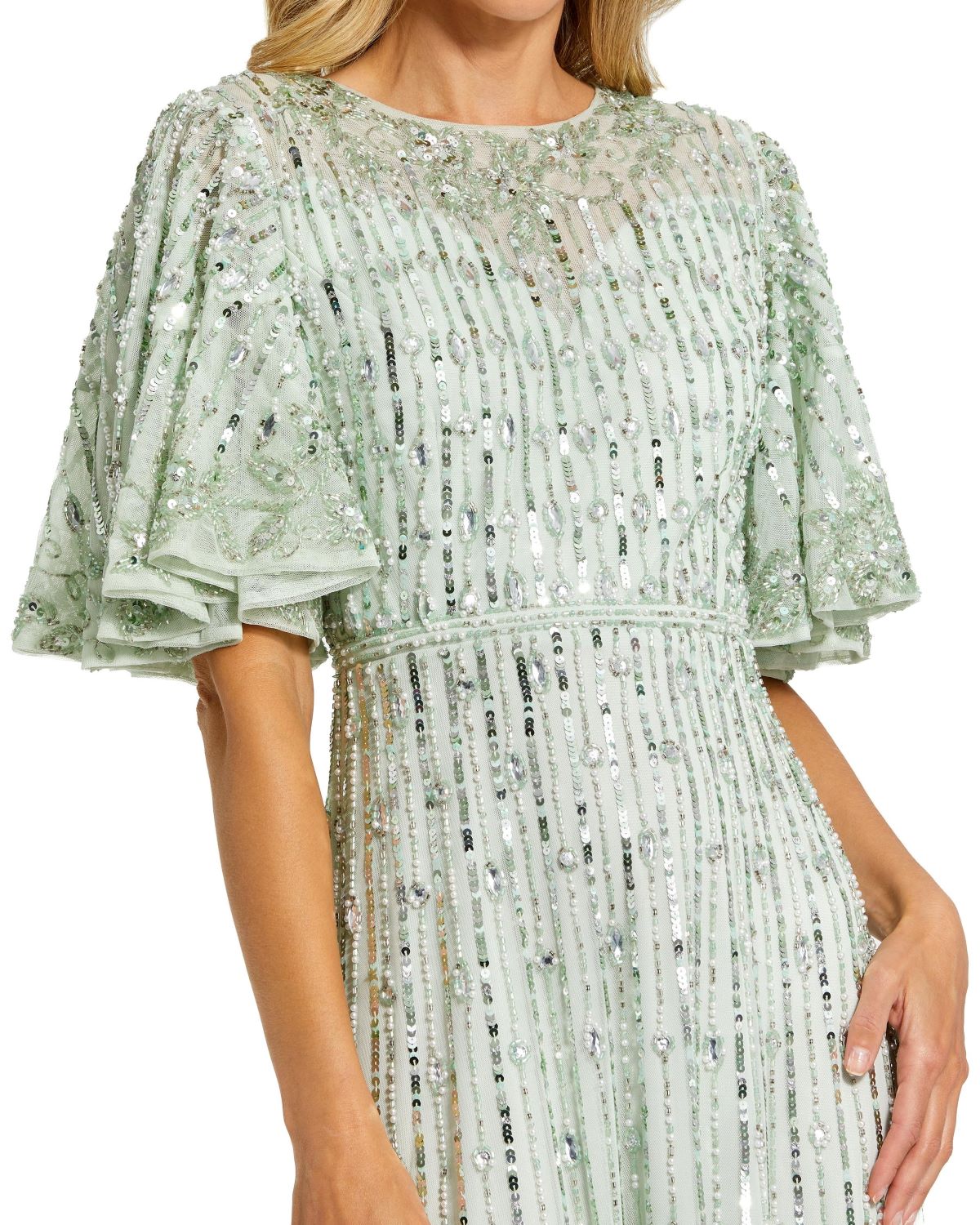 Mother of the Bride Dresses Short Mother of the Bride Sequin Midi Dress Sage