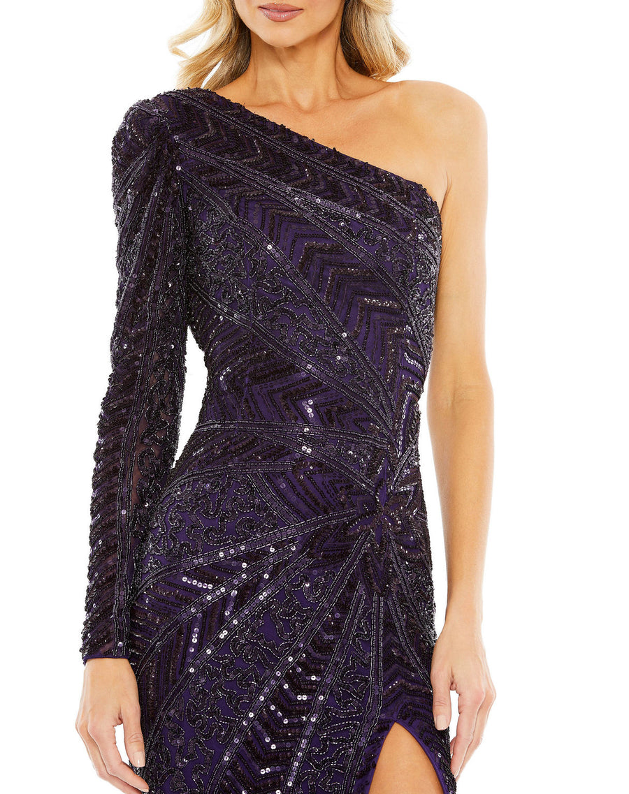 Formal Dresses Formal Prom Long Beaded Sequin Dress Aubergine