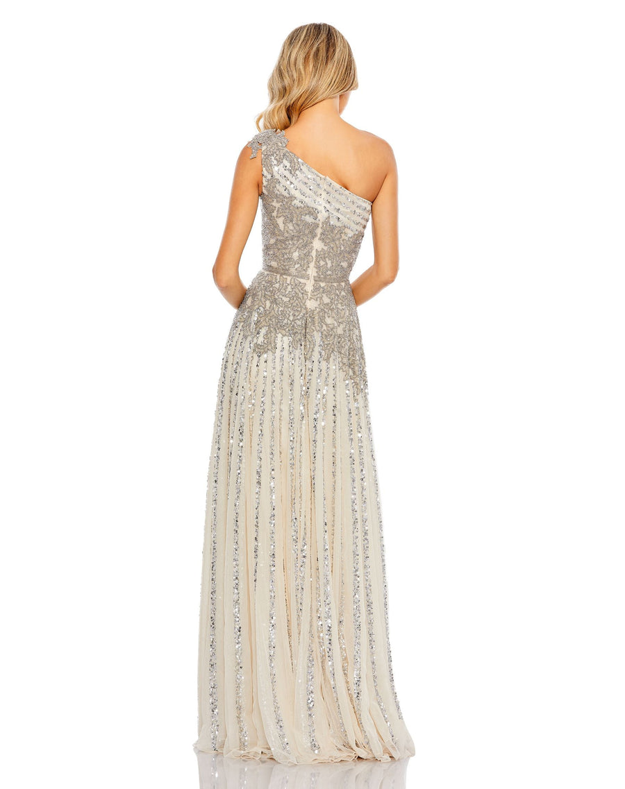 Formal Dresses Long Sequin A Line Formal Prom Dress Silver Nude