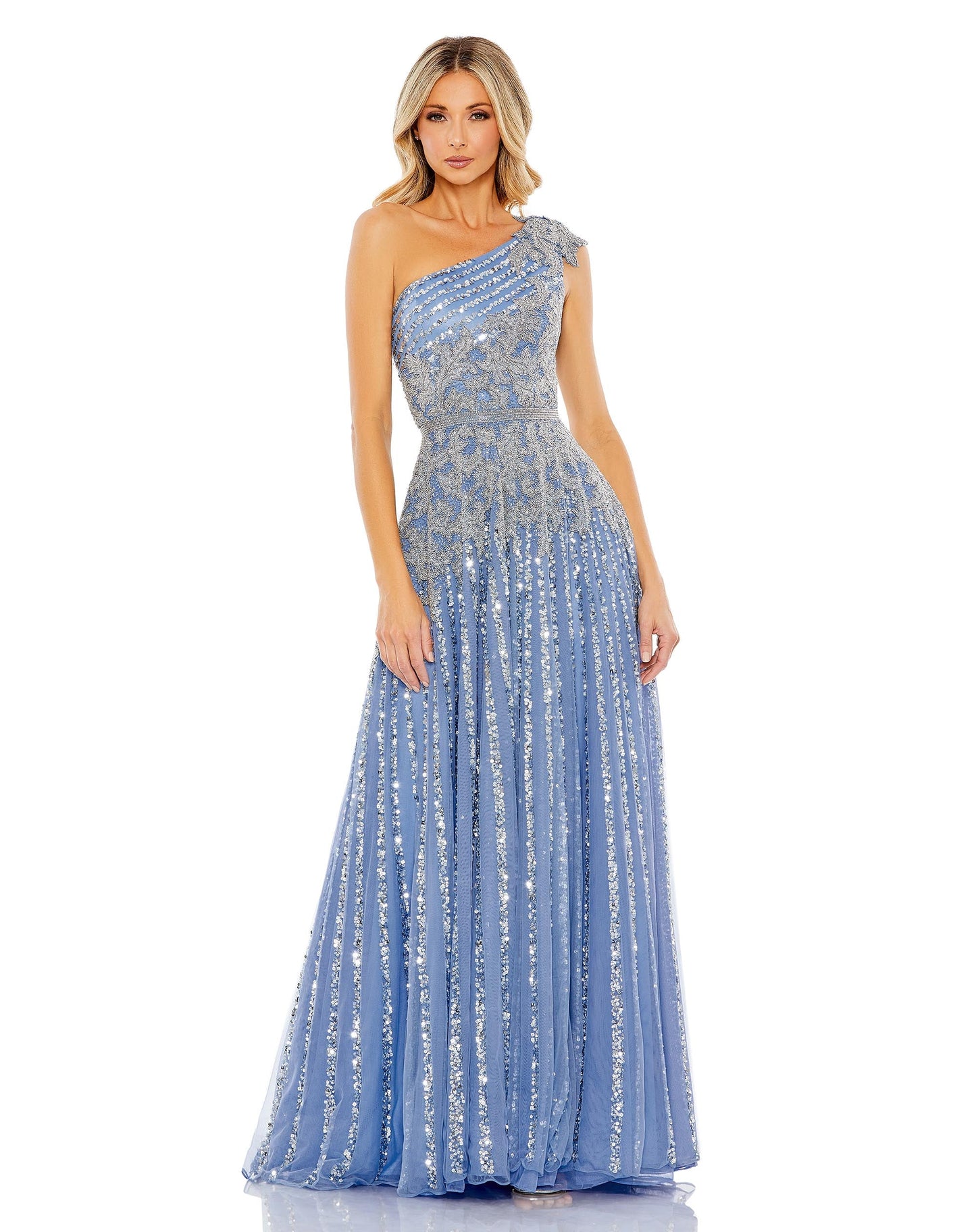 Formal Dresses Long Sequin A Line Formal Prom Dress Slate Blue